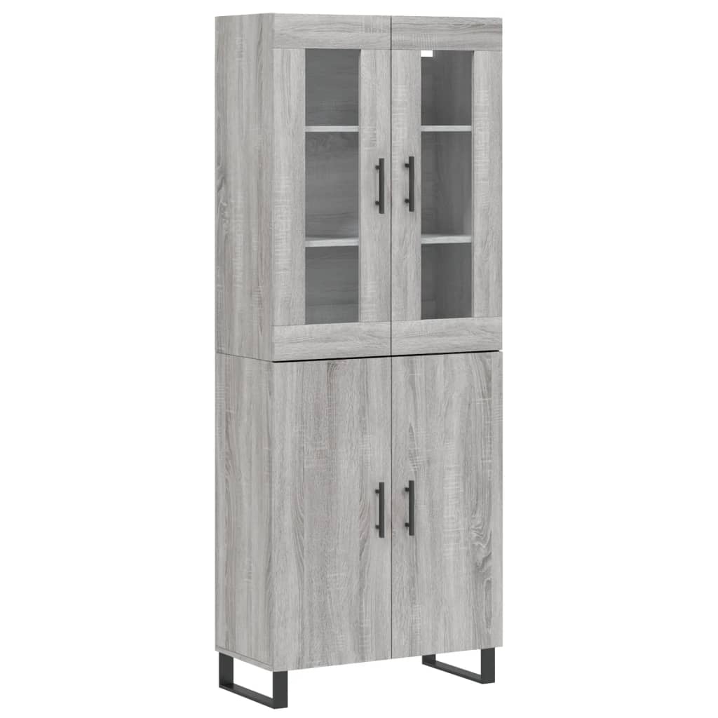 Visoka komoda siva sonome 69,5x34x180 cm od konstruiranog drva