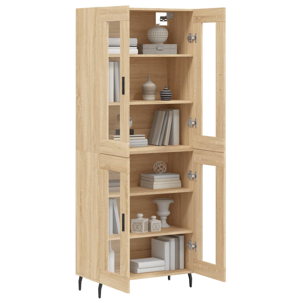 Visoka komoda hrasta sonome 69,5x34x180cm od konstruiranog drva
