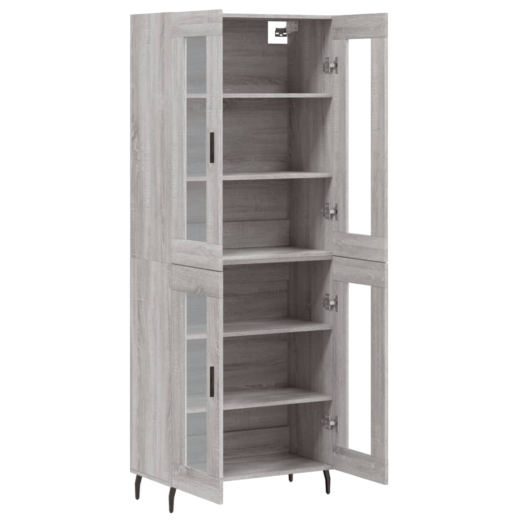 Visoka komoda siva sonome 69,5x34x180 cm od konstruiranog drva