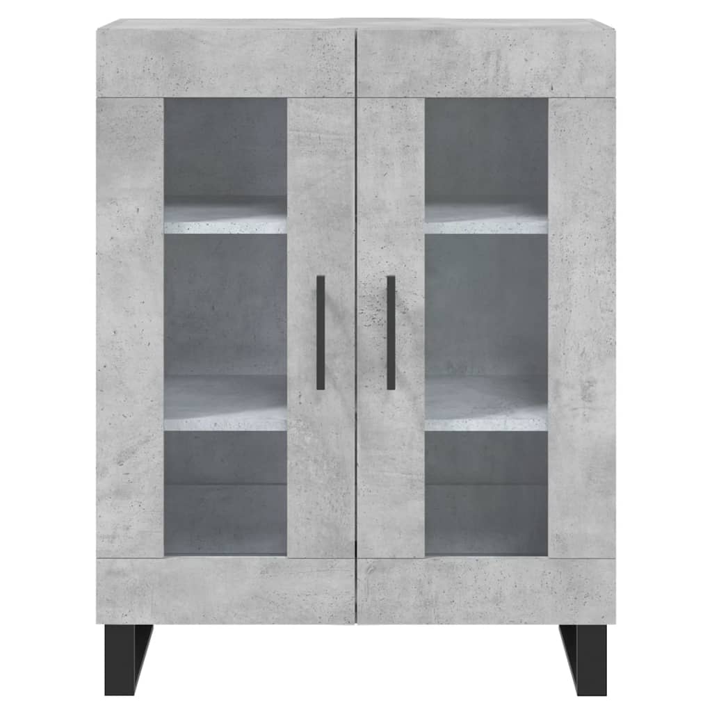 Visoka komoda siva betona 69,5x34x180 cm od konstruiranog drva