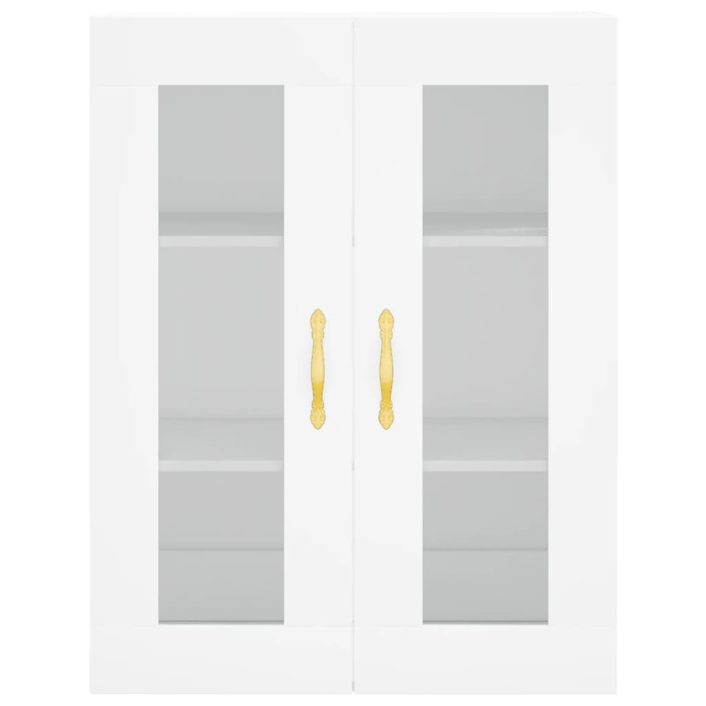 Visoka komoda bijela 69,5x34x180 cm konstruirano drvo