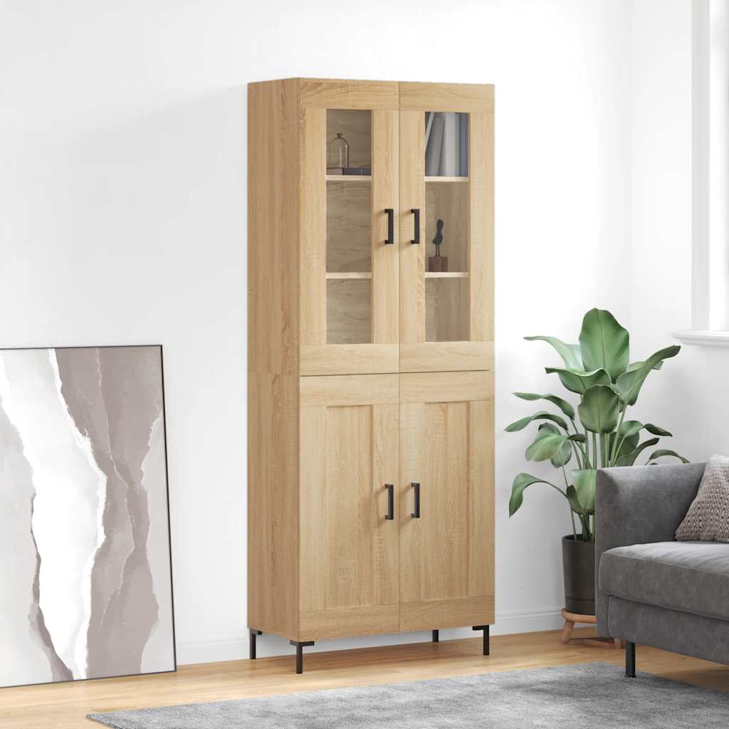 Visoka komoda hrasta sonome 69,5x34x180cm od konstruiranog drva
