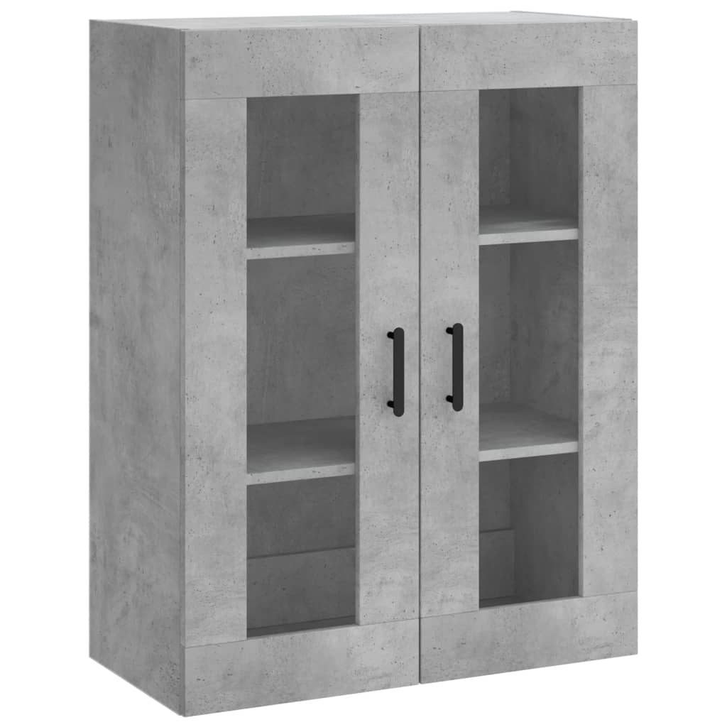 Visoka komoda siva betona 69,5x34x180 cm od konstruiranog drva