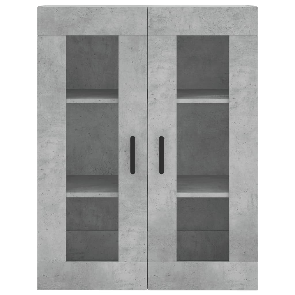 Visoka komoda siva betona 69,5x34x180 cm od konstruiranog drva