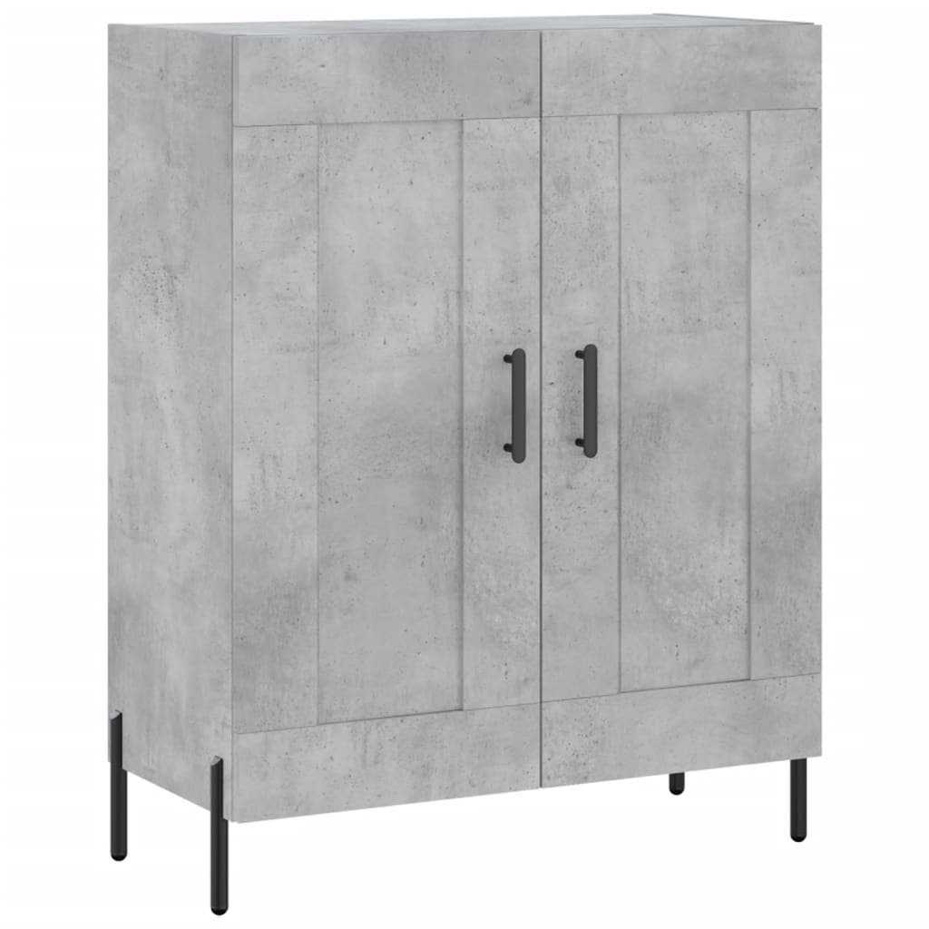 Visoka komoda siva betona 69,5x34x180 cm od konstruiranog drva