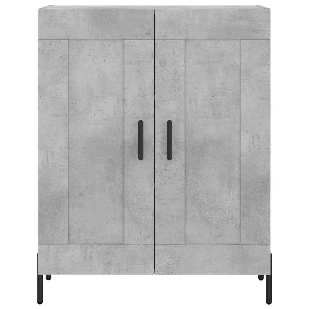 Visoka komoda siva betona 69,5x34x180 cm od konstruiranog drva