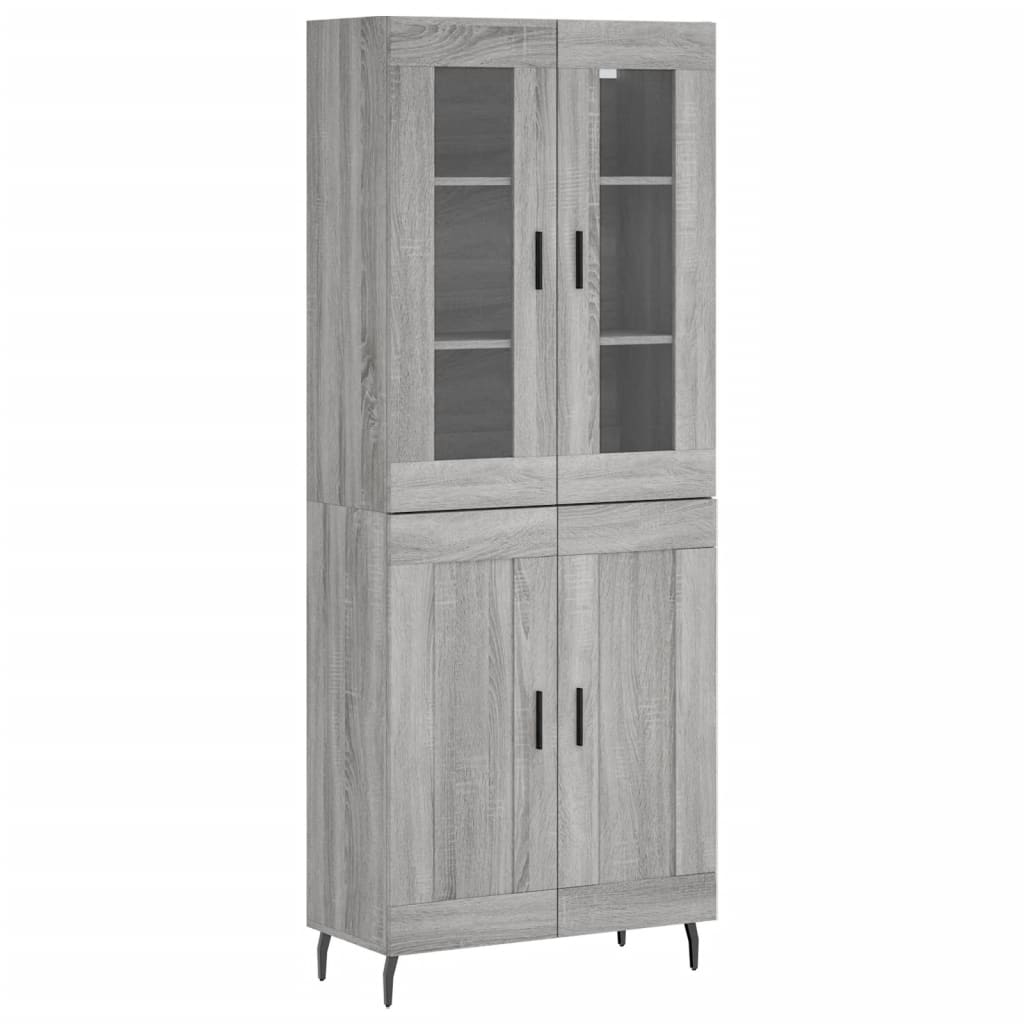 Visoka komoda siva sonome 69,5x34x180 cm od konstruiranog drva