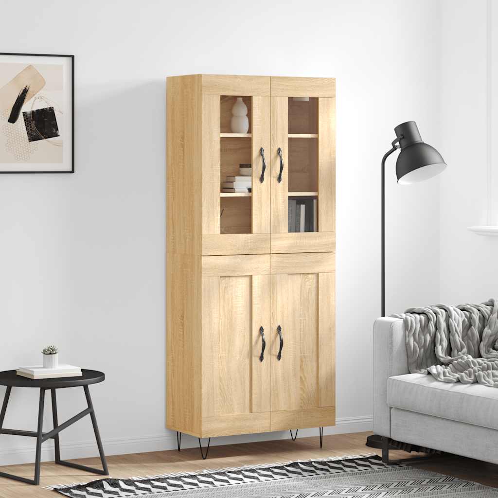 Visoka komoda hrasta sonome 69,5x34x180cm od konstruiranog drva