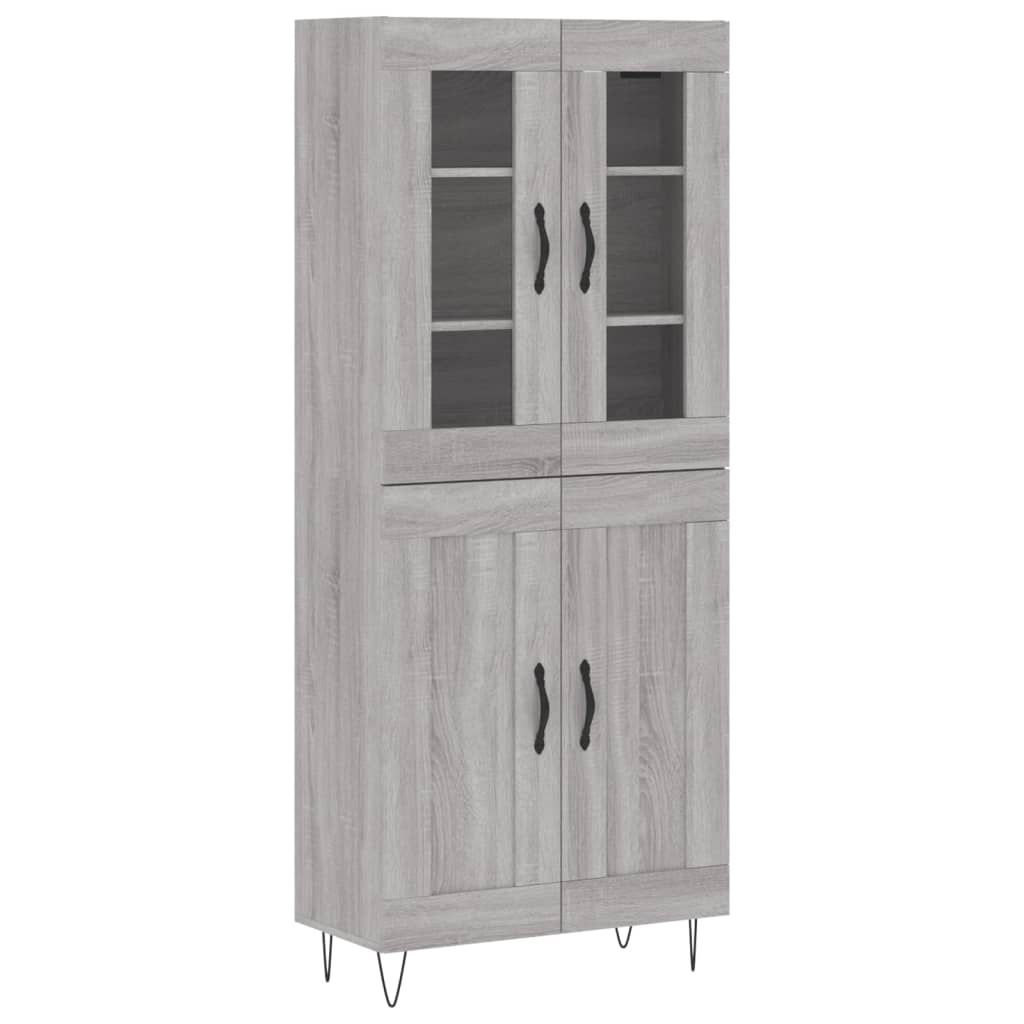 Visoka komoda siva sonome 69,5x34x180 cm od konstruiranog drva