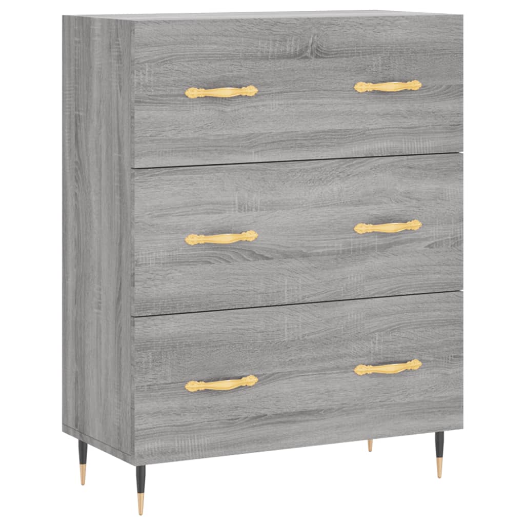Visoka komoda siva sonome 69,5x34x180 cm od konstruiranog drva