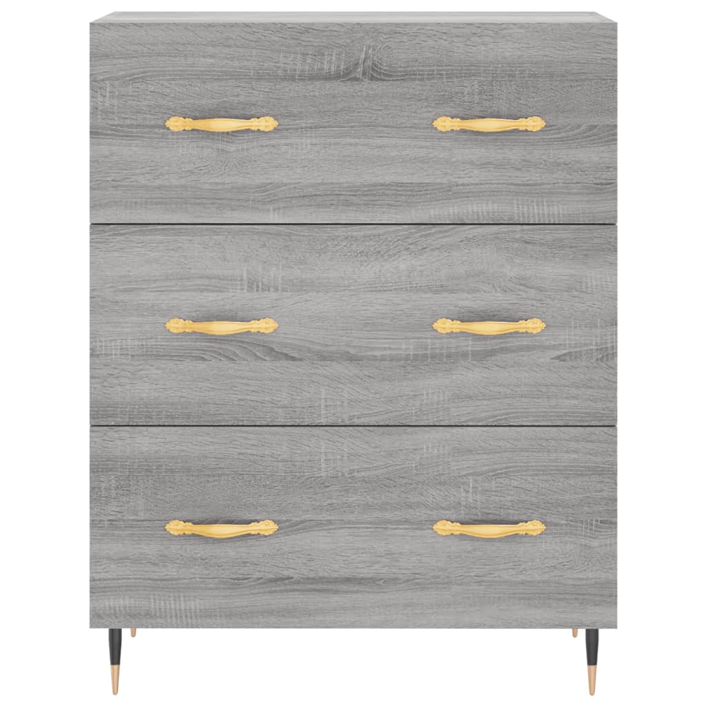 Visoka komoda siva sonome 69,5x34x180 cm od konstruiranog drva