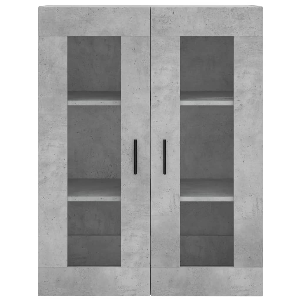 Visoka komoda siva betona 69,5x34x180 cm od konstruiranog drva