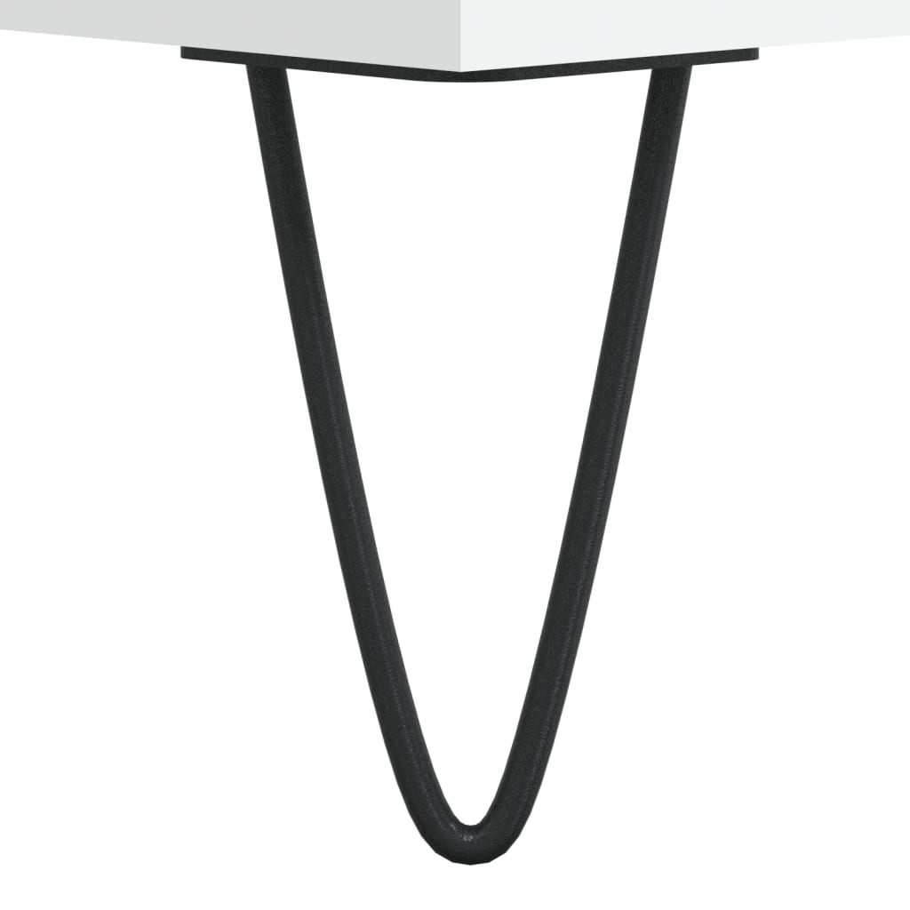 Visoka komoda bijela 69,5x34x180 cm konstruirano drvo