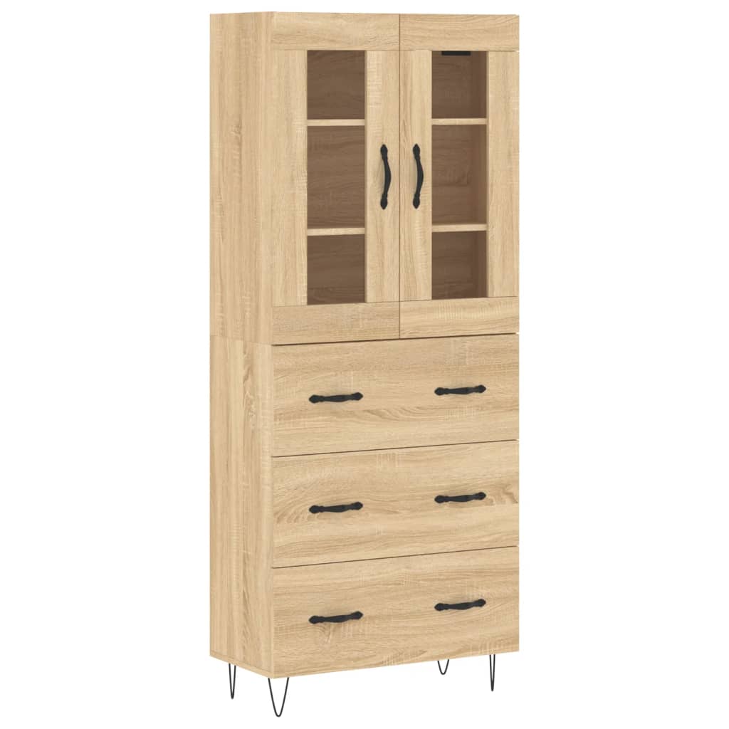 Visoka komoda hrasta sonome 69,5x34x180cm od konstruiranog drva