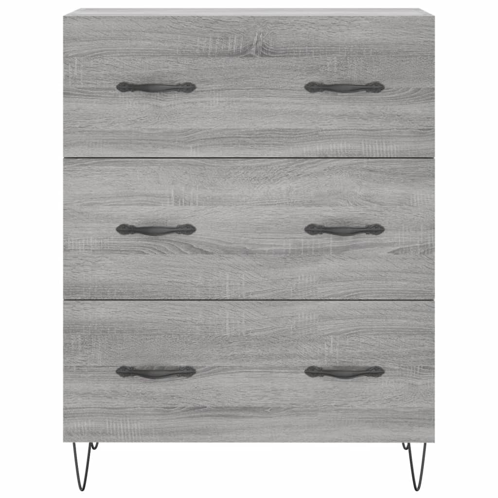 Visoka komoda siva sonome 69,5x34x180 cm od konstruiranog drva