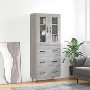 Visoka komoda siva sonome 69,5x34x180 cm od konstruiranog drva