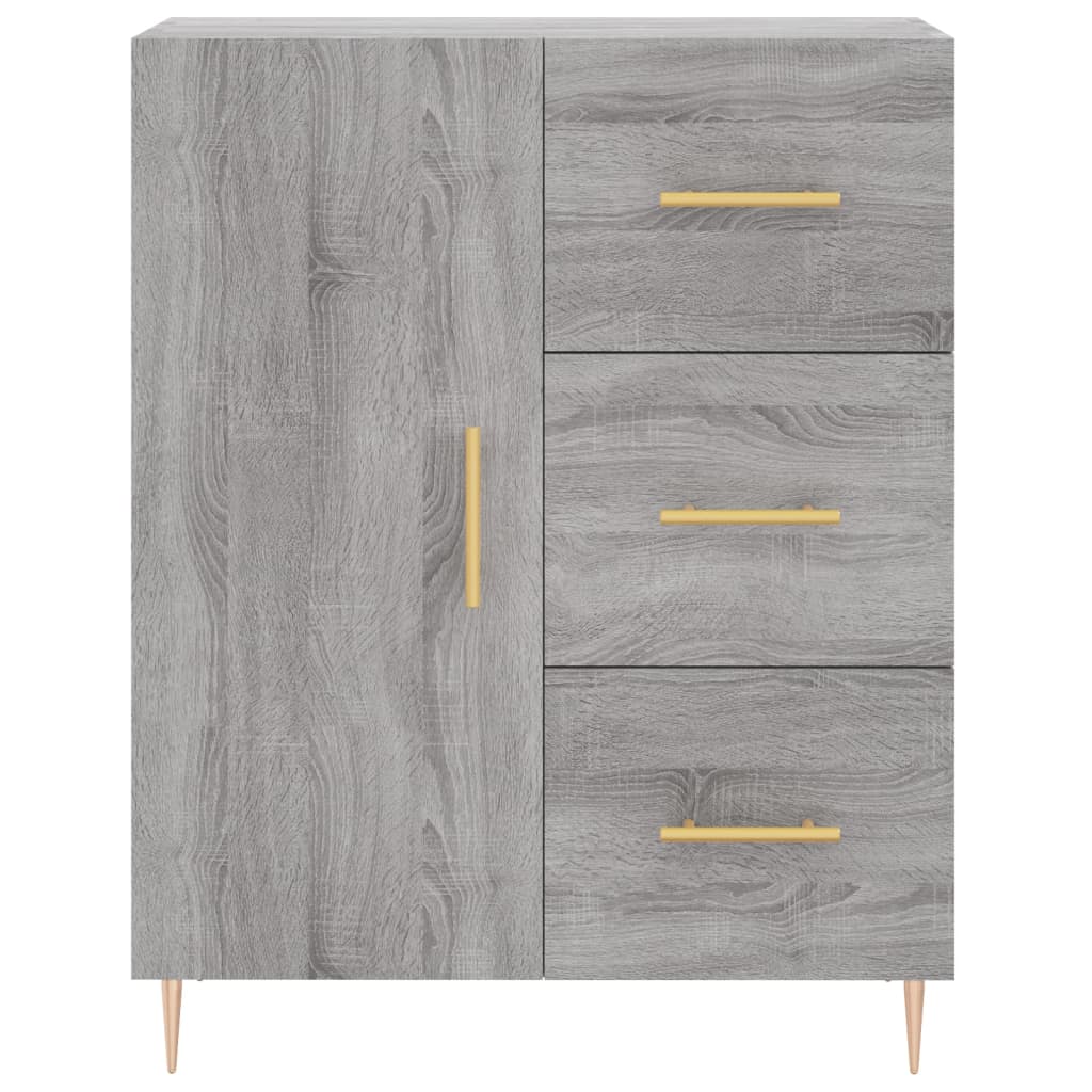 Visoka komoda siva sonome 69,5x34x180 cm od konstruiranog drva