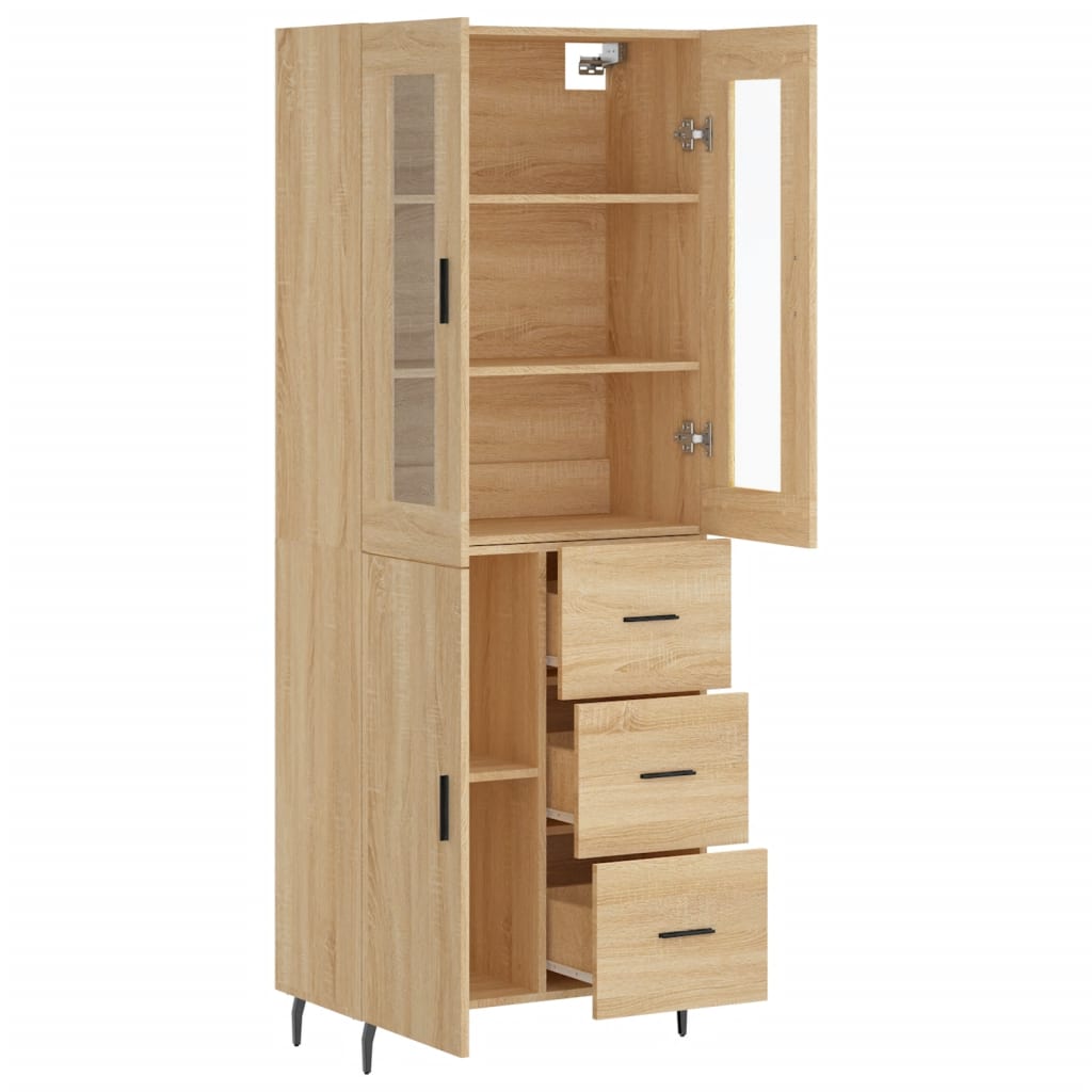 Visoka komoda hrasta sonome 69,5x34x180cm od konstruiranog drva