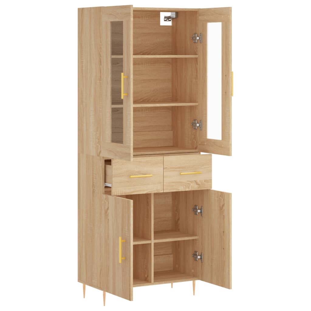 Visoka komoda hrasta sonome 69,5x34x180cm od konstruiranog drva