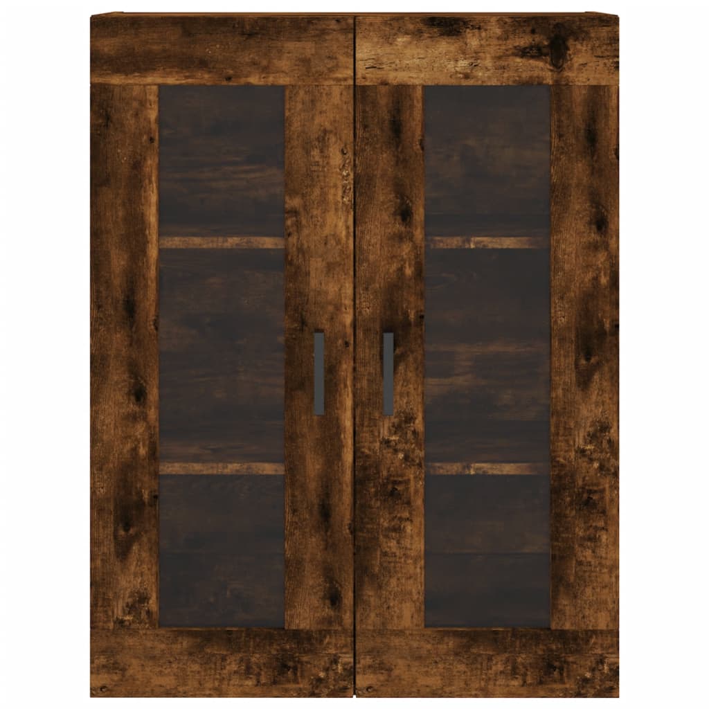 Visoka komoda dimljeni hrast 69,5x34x180 cm konstruiranog drva