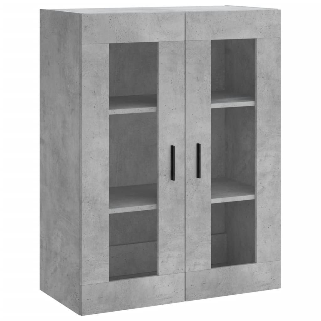 Visoka komoda siva betona 69,5x34x180 cm od konstruiranog drva