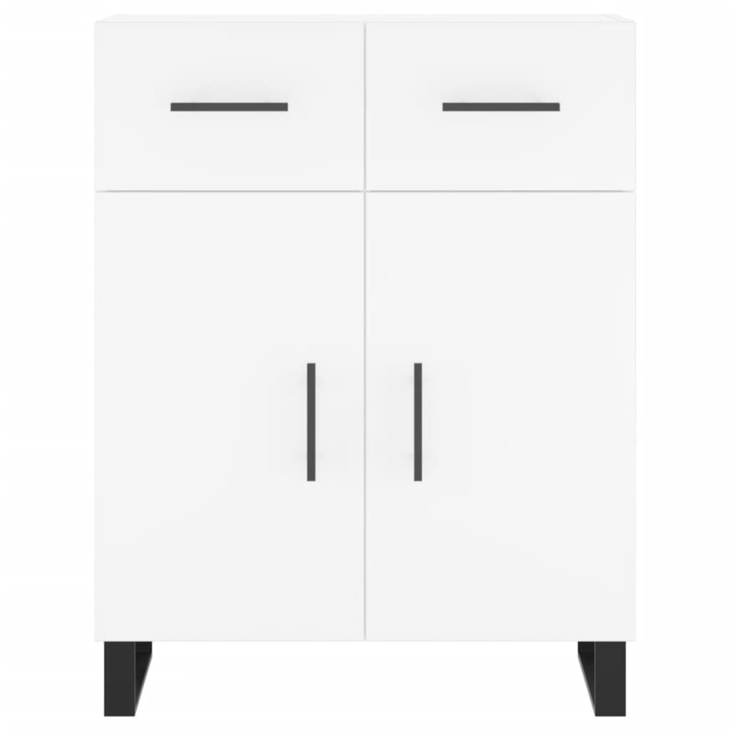 Visoka komoda bijela 69,5x34x180 cm konstruirano drvo