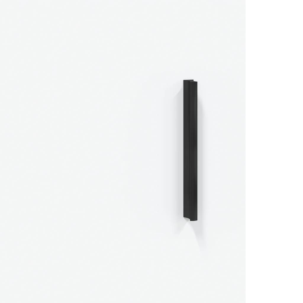 Visoka komoda bijela 69,5x34x180 cm konstruirano drvo