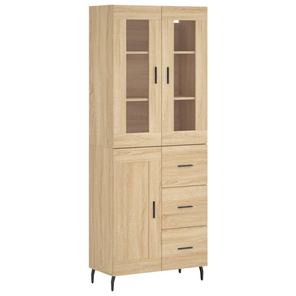 Visoka komoda hrasta sonome 69,5x34x180cm od konstruiranog drva