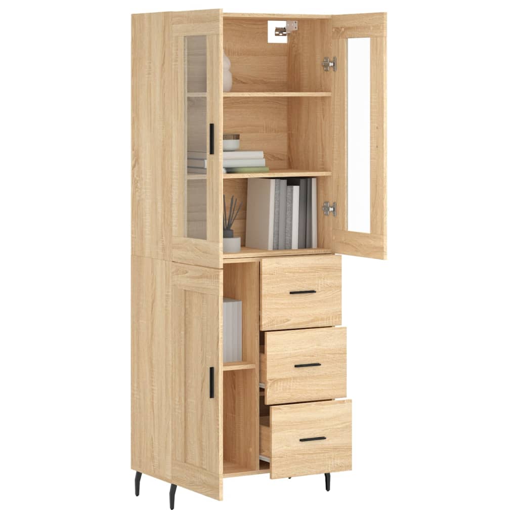 Visoka komoda hrasta sonome 69,5x34x180cm od konstruiranog drva