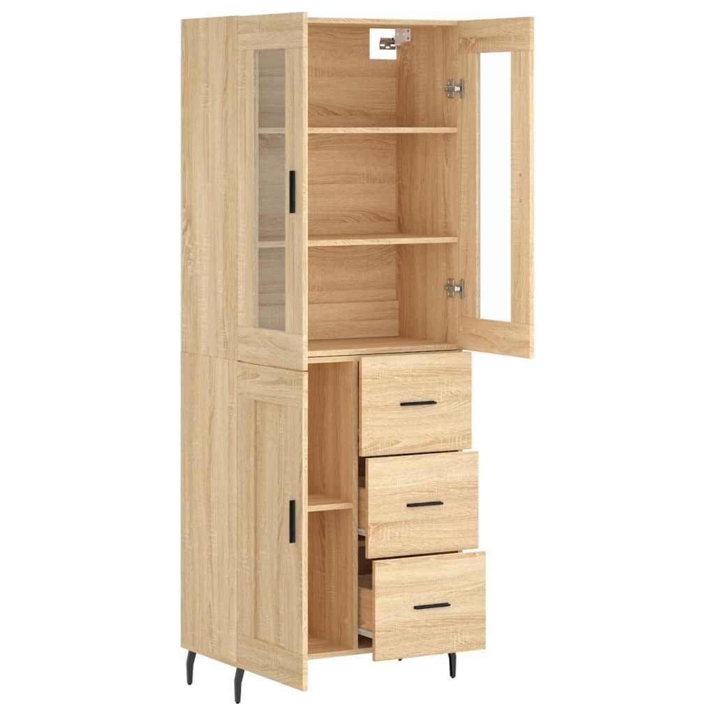 Visoka komoda hrasta sonome 69,5x34x180cm od konstruiranog drva