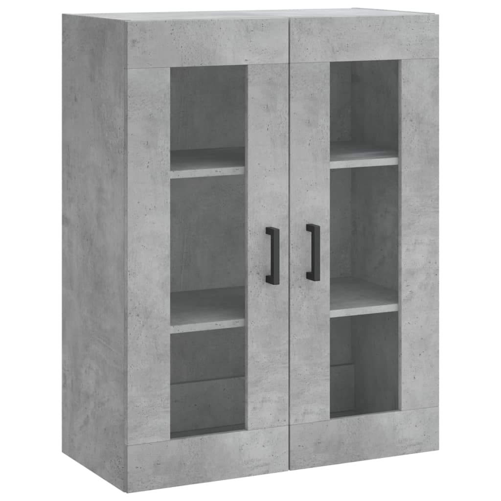 Visoka komoda siva betona 69,5x34x180 cm od konstruiranog drva