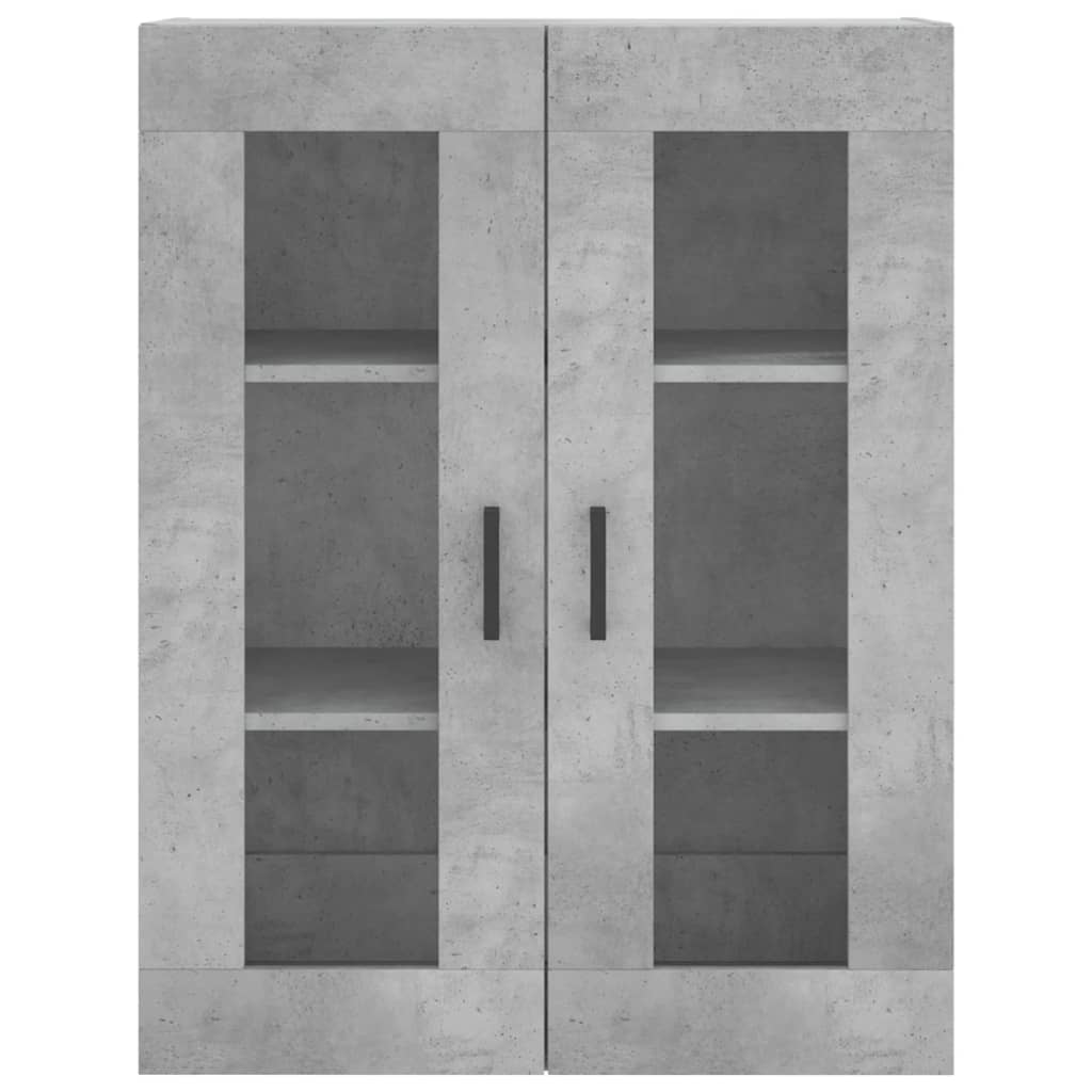 Visoka komoda siva betona 69,5x34x180 cm od konstruiranog drva