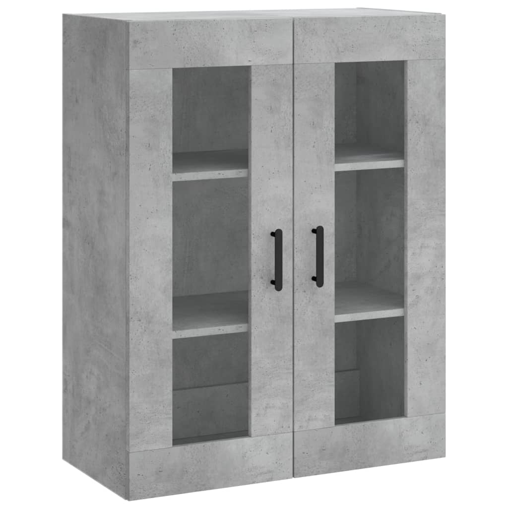 Visoka komoda siva betona 69,5x34x180 cm od konstruiranog drva