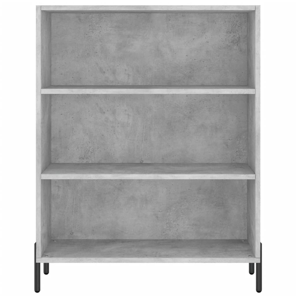 Visoka komoda siva betona 69,5x34x180 cm od konstruiranog drva