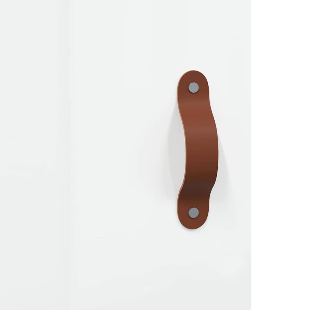 Visoka komoda sjajna bijela 34,5x34x180 cm konstruirano drvo