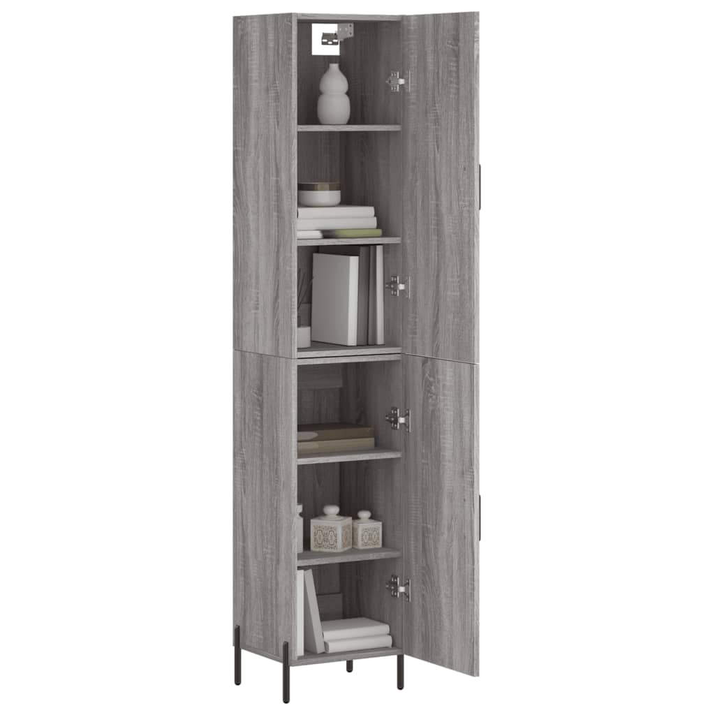 Visoka komoda siva sonome 34,5x34x180 cm od konstruiranog drva