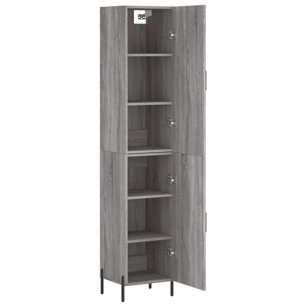 Visoka komoda siva sonome 34,5x34x180 cm od konstruiranog drva
