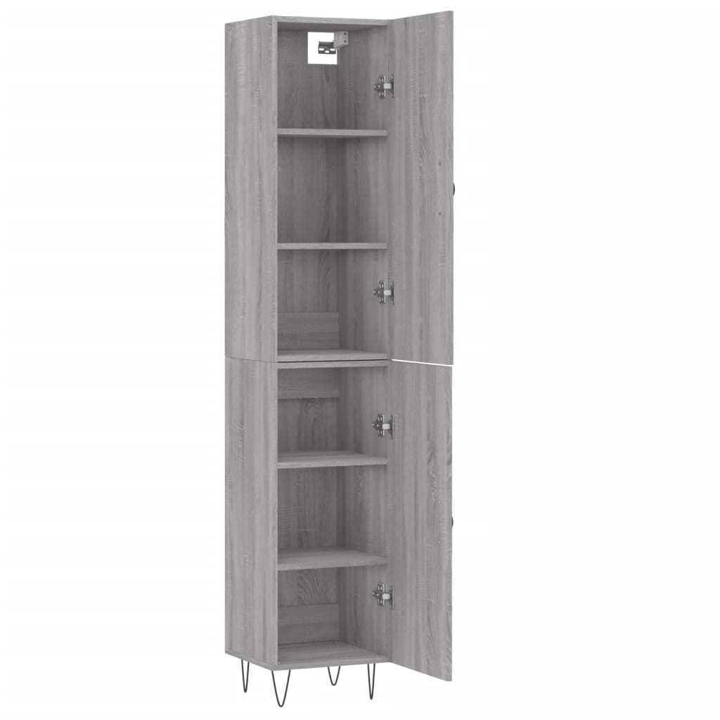 Visoka komoda siva sonome 34,5x34x180 cm od konstruiranog drva