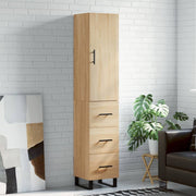 Visoka komoda hrasta sonome 34,5x34x180cm od konstruiranog drva