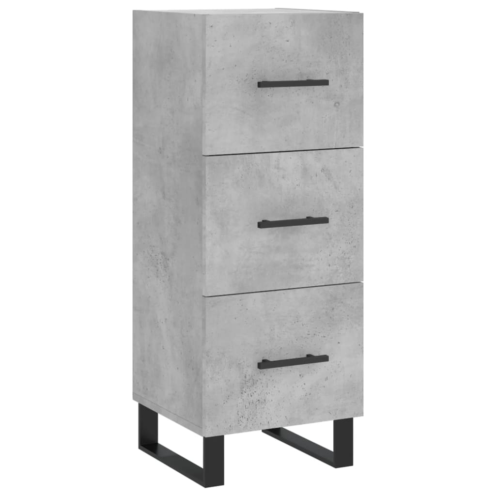 Visoka komoda siva betona 34,5x34x180 cm od konstruiranog drva