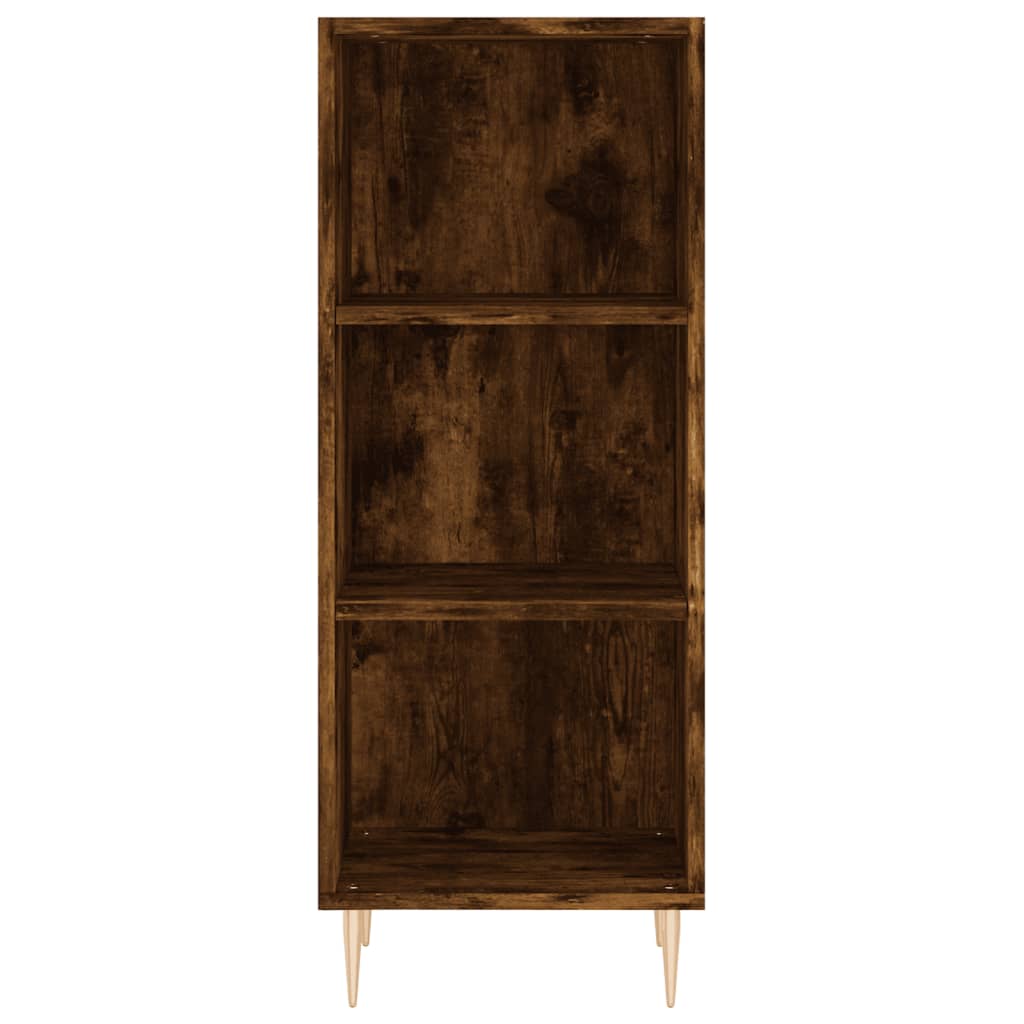 Visoka komoda dimljeni hrast 34,5x34x180cm konstruiranog drva