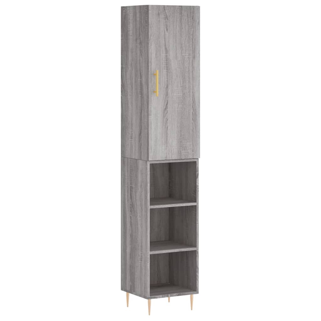 Visoka komoda siva sonome 34,5x34x180 cm od konstruiranog drva