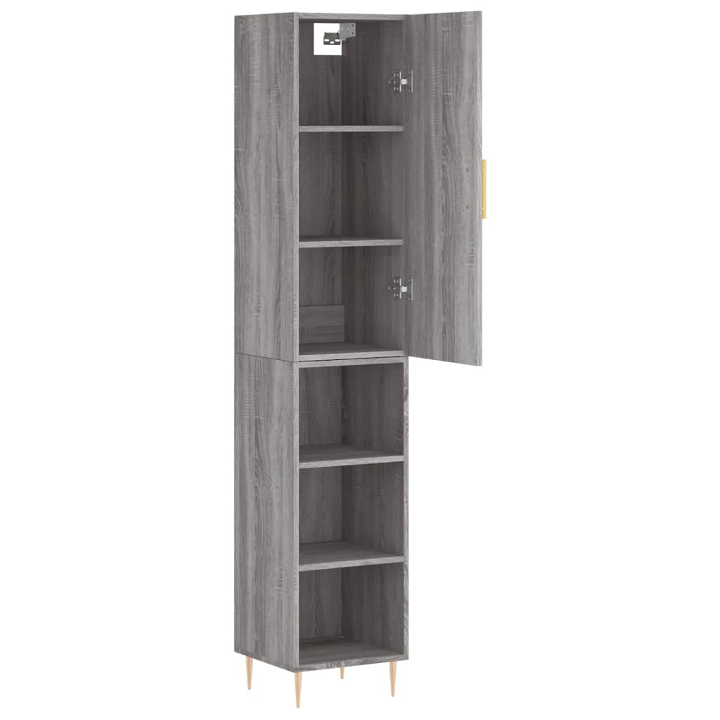 Visoka komoda siva sonome 34,5x34x180 cm od konstruiranog drva