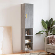 Visoka komoda siva sonome 34,5x34x180 cm od konstruiranog drva