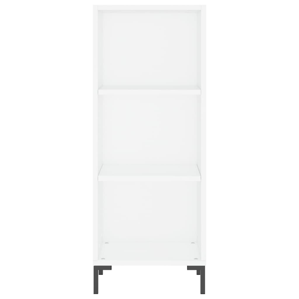 Visoka komoda bijeli 34,5x34x180 cm od konstruiranog drva