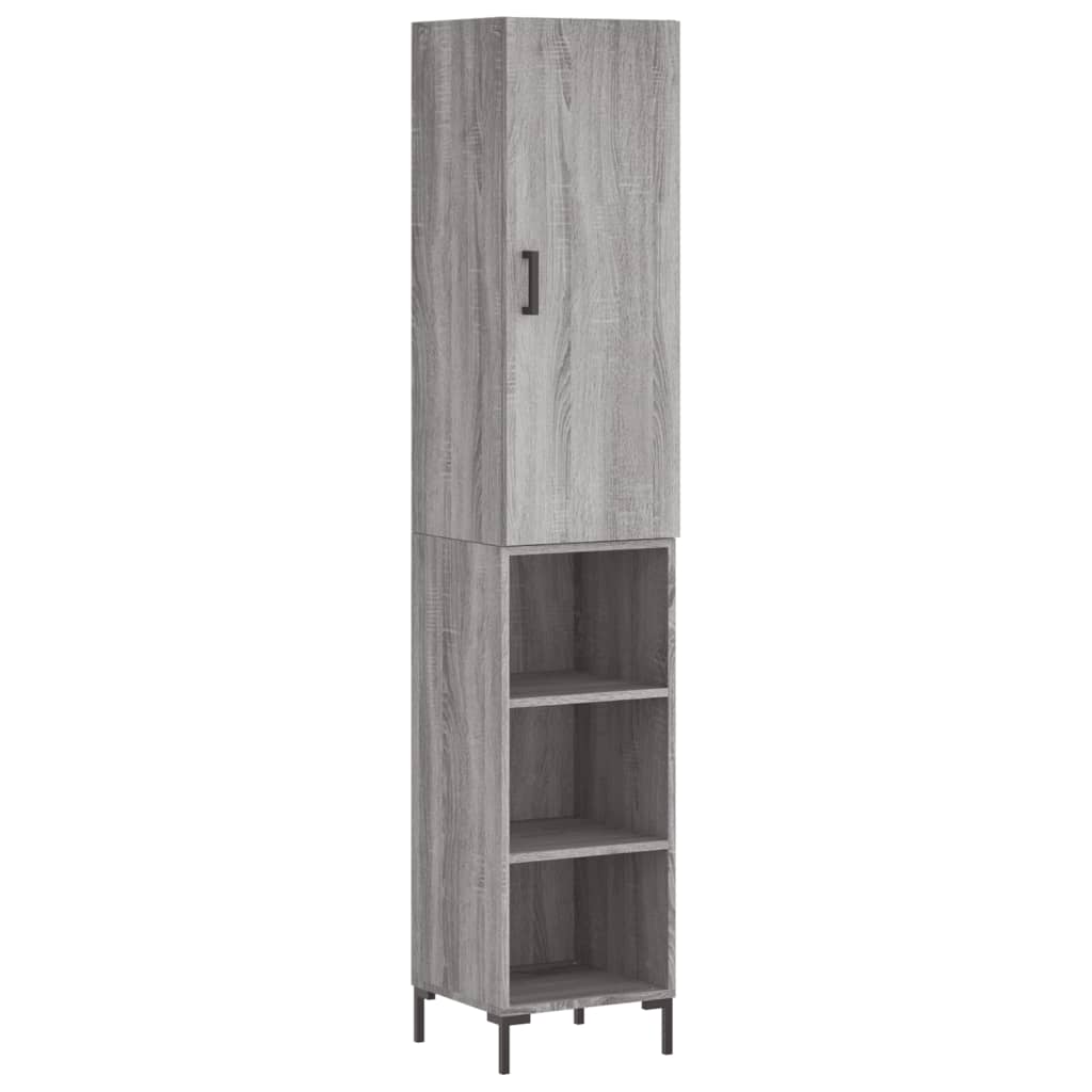 Visoka komoda siva sonome 34,5x34x180 cm od konstruiranog drva