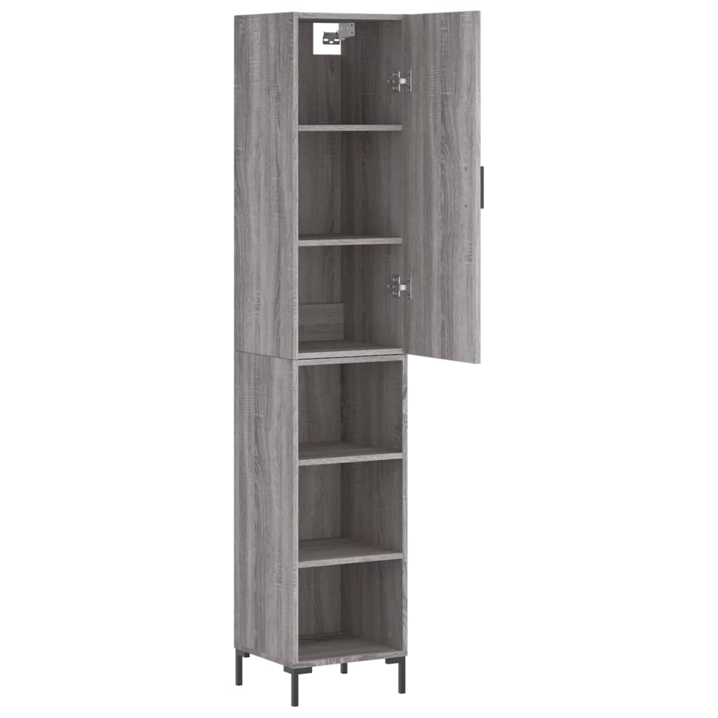 Visoka komoda siva sonome 34,5x34x180 cm od konstruiranog drva