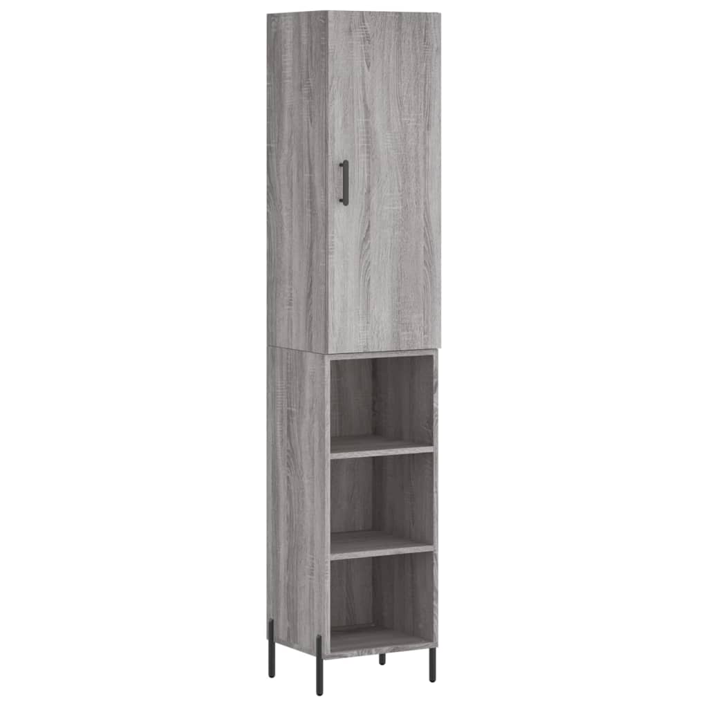 Visoka komoda siva sonome 34,5x34x180 cm od konstruiranog drva