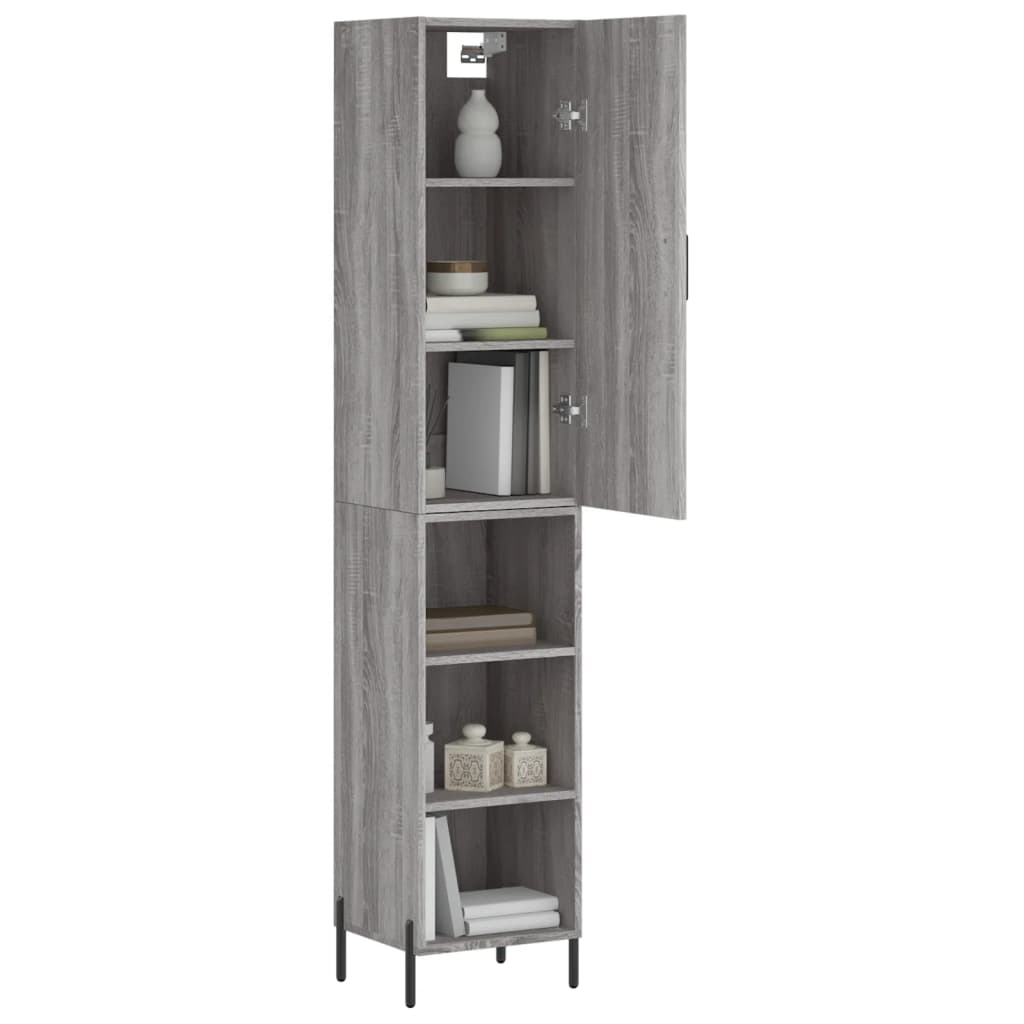 Visoka komoda siva sonome 34,5x34x180 cm od konstruiranog drva