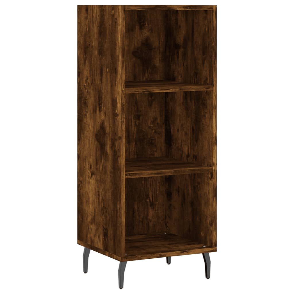 Visoka komoda dimljeni hrast 34,5x34x180cm konstruiranog drva